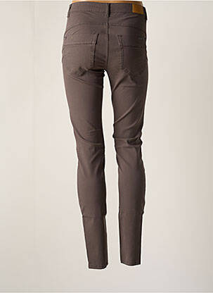 Pantalon slim tissage popeline gris CREAM femme