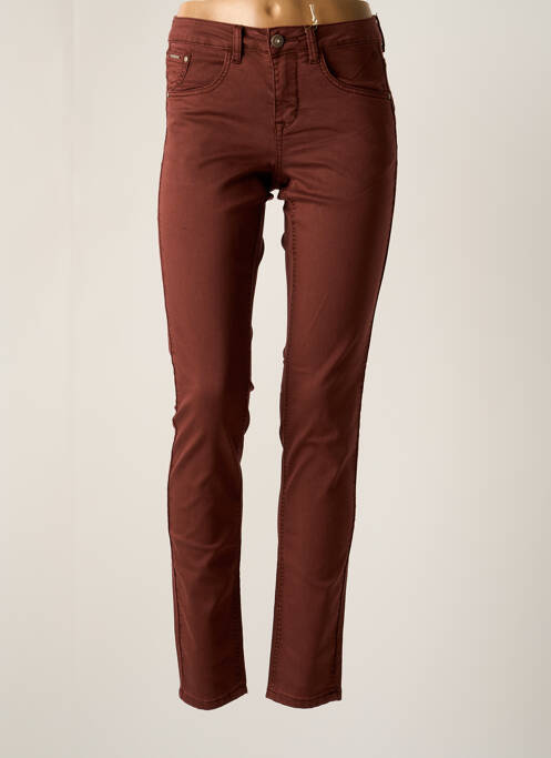 Pantalon droit taille élastique marron CREAM femme