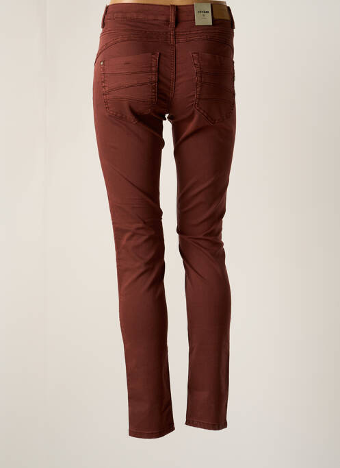 Pantalon droit taille élastique marron CREAM femme