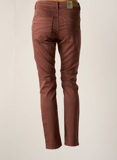 Pantalon droit taille élastique marron CREAM femme