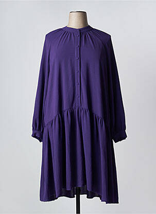 Robe mi-longue violet MAT. pour femme