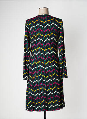Robe mi-longue manches longues manches longues noir PRINCESSE NOMADE femme