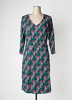 Robe mi-longue manches longues manches longues bleu 4 FUNKY FLAVOURS femme