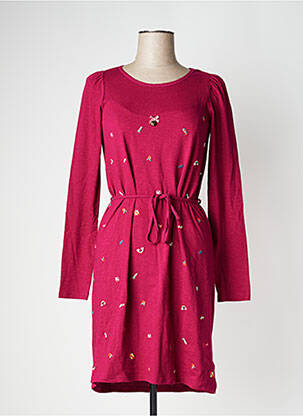 Robe mi-longue manches longues manches longues rouge BLUTSGESCHWISTER femme