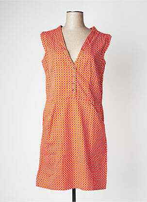 Robe mi-longue sans manche sans manche orange PRINCESSE NOMADE femme