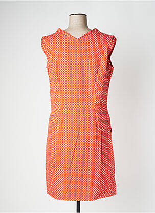 Robe mi-longue sans manche sans manche orange PRINCESSE NOMADE femme