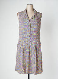 Robe mi-longue manches courtes manches courtes bleu PRINCESSE NOMADE femme