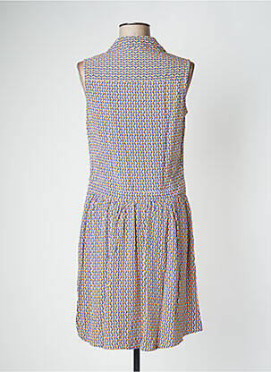 Robe mi-longue manches courtes manches courtes bleu PRINCESSE NOMADE femme