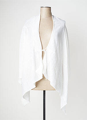 Gilet manches longues manches 3/4 blanc KOKOMARINA femme