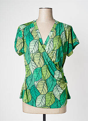T-shirt imprimé fantaisie manches courtes vert CISSI OCH SELMA femme