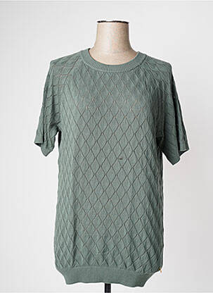 Pull stretch manches courtes vert 4 FUNKY FLAVOURS femme