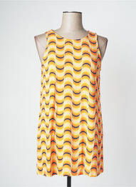 Tunique sans manche tissage jersey orange SURKANA femme