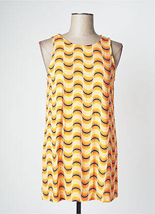 Tunique sans manche tissage jersey orange SURKANA femme