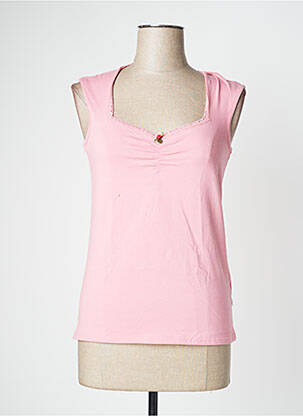 T-shirt stretch manches courtes rose BLUTSGESCHWISTER femme