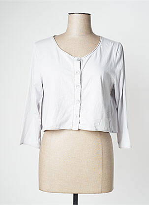 Veste casual col rond gris MES SOEURS ET MOI femme