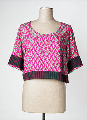 Top manches courtes manches courtes rose NID D'ABEILLE femme