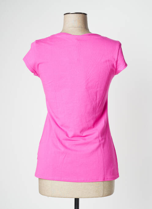T-shirt stretch manches courtes rose BLUTSGESCHWISTER femme