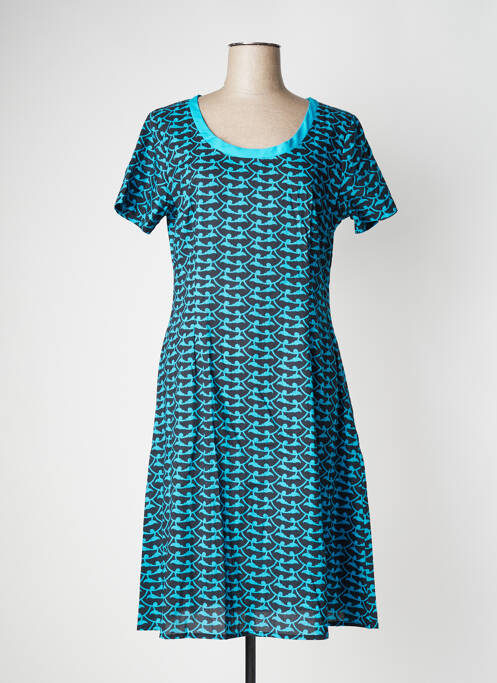 Robe mi-longue bleu LALITA pour femme