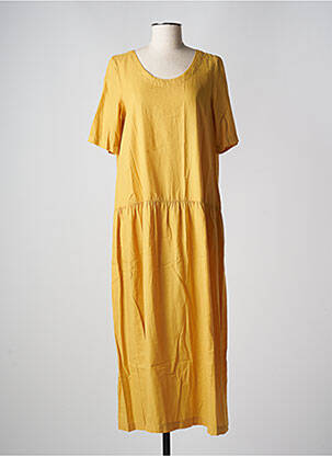 Robe longue manches courtes manches courtes jaune MES SOEURS ET MOI femme