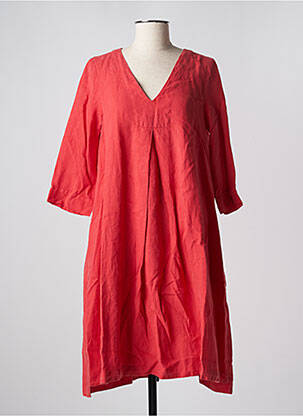 Robe mi-longue manches 3/4 manches 3/4 rouge MES SOEURS ET MOI femme