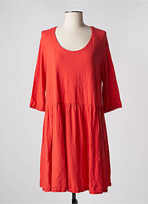 Robe mi-longue manches 3/4 manches 3/4 rouge MES SOEURS ET MOI femme