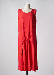 Robe longue rouge POISSONS BLANCS pour femme seconde vue