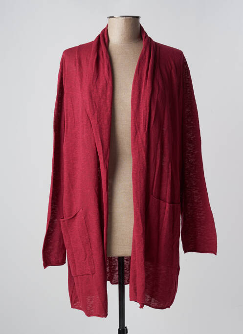 Gilet manches longues rouge EXELLE pour femme