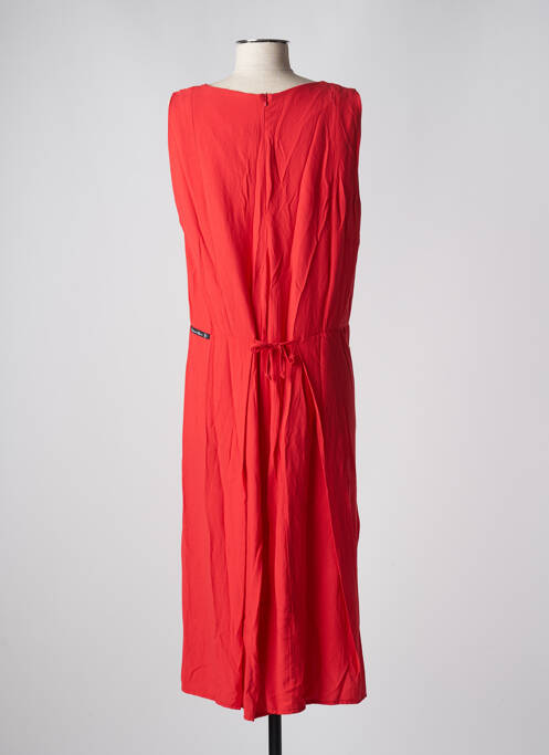 Robe longue rouge POISSONS BLANCS pour femme