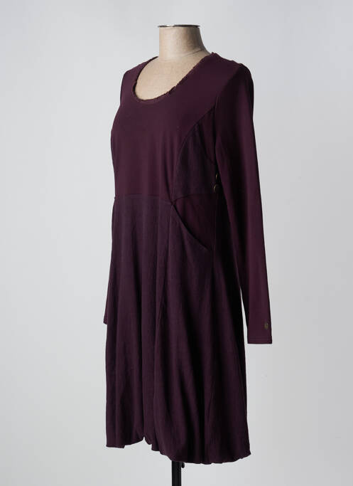 Robe mi-longue violet MAIS IL EST OU LE SOLEIL pour femme