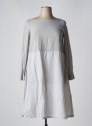 Robe mi-longue manches longues manches longues gris LES PIPLETT'S femme