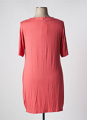 Robe mi-longue manches 3/4 manches 3/4 orange EXELLE femme