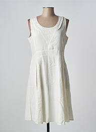 Robe mi-longue sans manche sans manche blanc MAIS IL EST OU LE SOLEIL femme