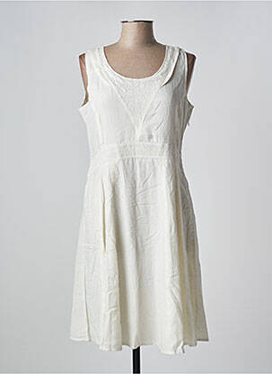 Robe mi-longue sans manche sans manche blanc MAIS IL EST OU LE SOLEIL femme