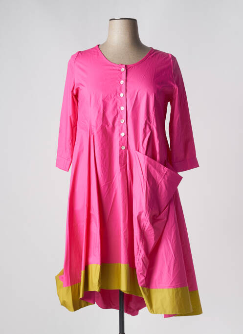 Robe mi-longue rose ALEMBIKA pour femme