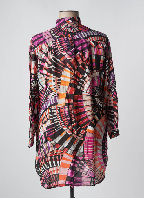 Tunique manches longues noir POISSONS BLANCS pour femme