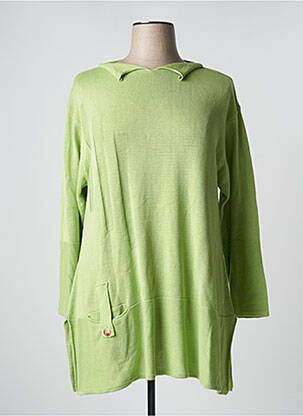 Pull col v manches longues vert OLIVER JUNG femme
