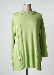 Pull col v manches longues vert OLIVER JUNG femme