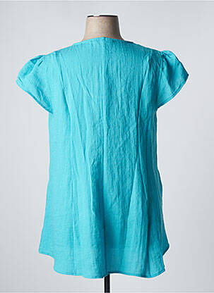Tunique manches courtes col rond bleu OLIVER JUNG femme