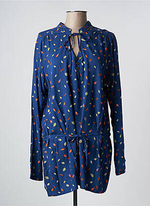 Tunique manches longues manches longues bleu PRINCESSE NOMADE femme