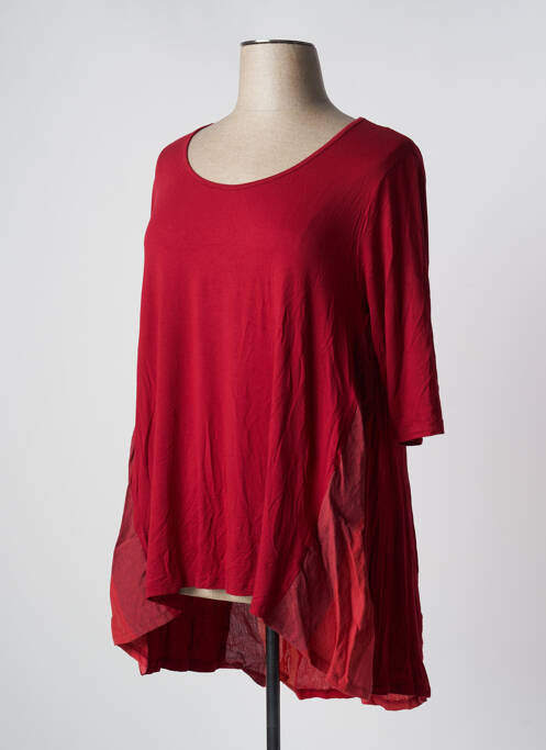 Tunique manches longues col rond rouge G!OZE femme
