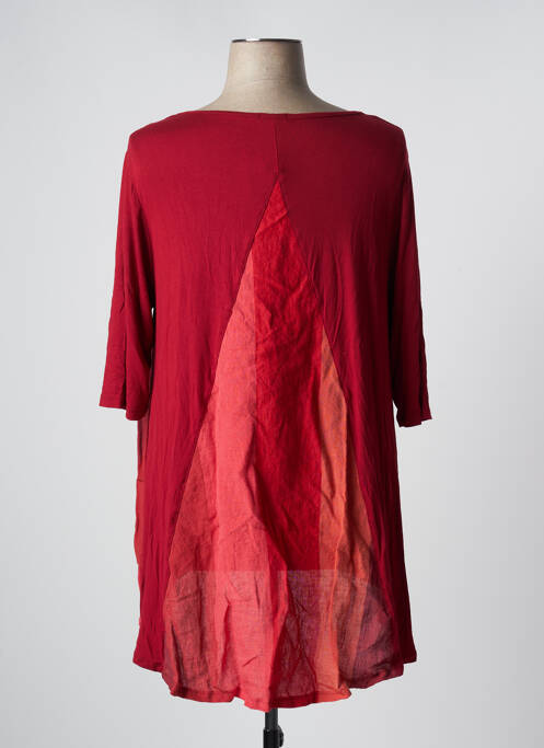 Tunique manches longues col rond rouge G!OZE femme