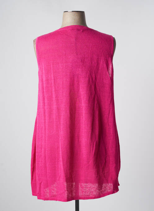 Tunique sans manche tissage jersey rose KOKOMARINA femme