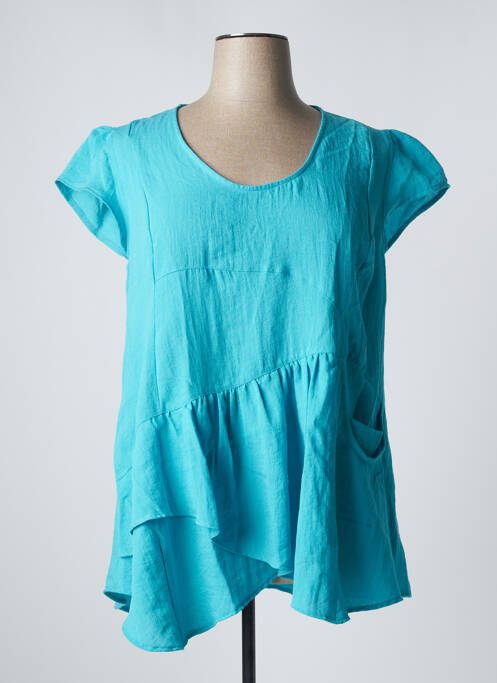 Tunique manches courtes bleu OLIVER JUNG pour femme