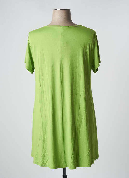 Tunique manches courtes vert POISSONS BLANCS pour femme