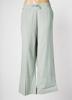 Pantalon large fermeture zip latéral taille normale vert VINTAGE POESY femme