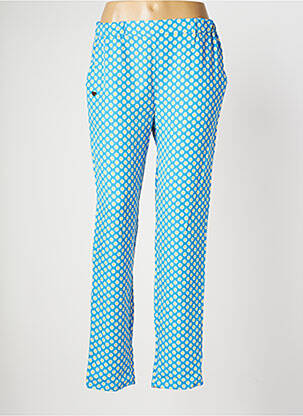 Pantalon droit tissage popeline taille normale bleu FAIRWEAR femme