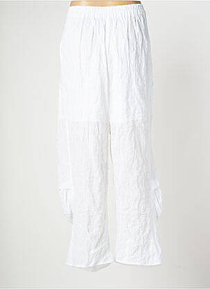 Pantalon large tissage popeline taille normale blanc MAIS IL EST OU LE SOLEIL femme