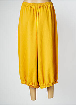Pantacourt stretch taille normale jaune KOKOMARINA femme