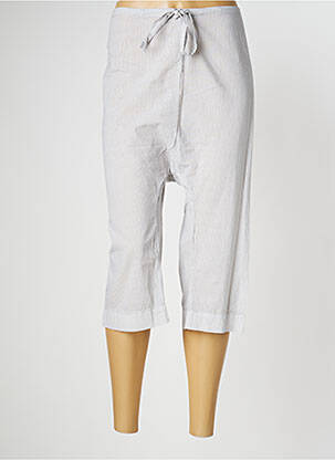 Pantacourt coupe droite taille normale gris LES PIPLETT'S femme