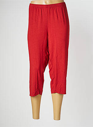 Pantacourt stretch taille normale rouge EXELLE femme